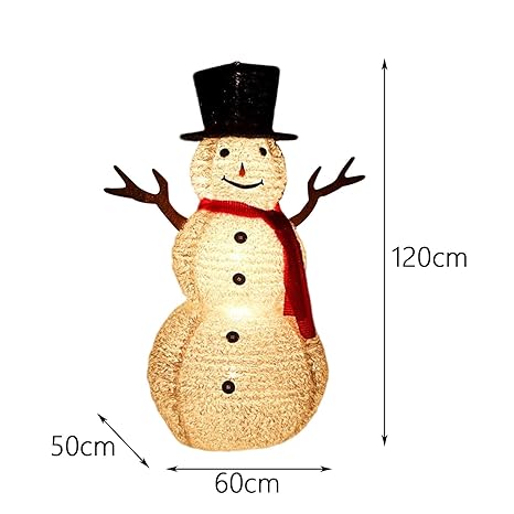 Snowman Decoration – Illuminated Christmas Snowman Figurine