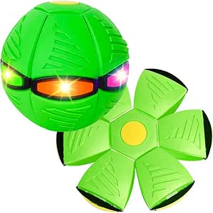 Transforming Flying Saucer Ball with 3-Side LED Lights – 16 cm