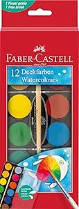 Faber-Castell - 12 Deckfarben Watercolours Paint Box