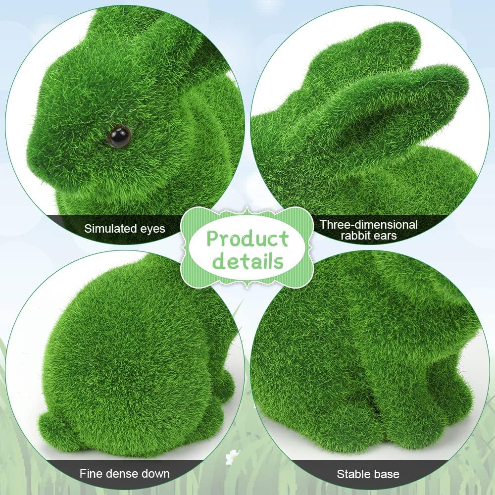 Artificial Grass Bunny Decor 18cm – Easter Rabbit Table & Garden Decoration