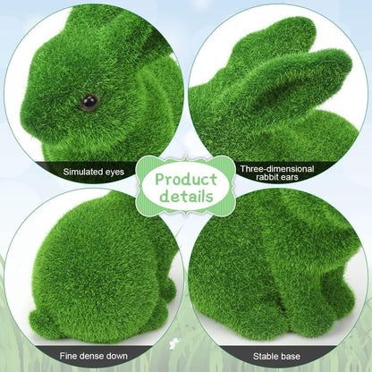 Artificial Grass Bunny Decor 18cm – Easter Rabbit Table & Garden Decoration