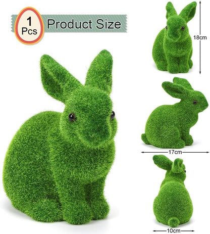 Artificial Grass Bunny Decor 18cm – Easter Rabbit Table & Garden Decoration