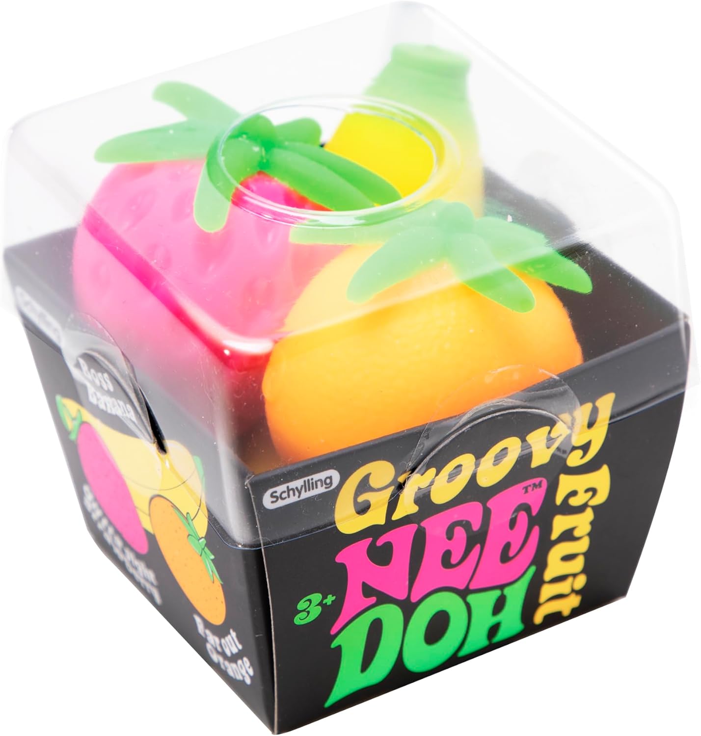 NeeDoh Groovy Fruit – 3 Pack Sensory Squishy Stress Relief Toys