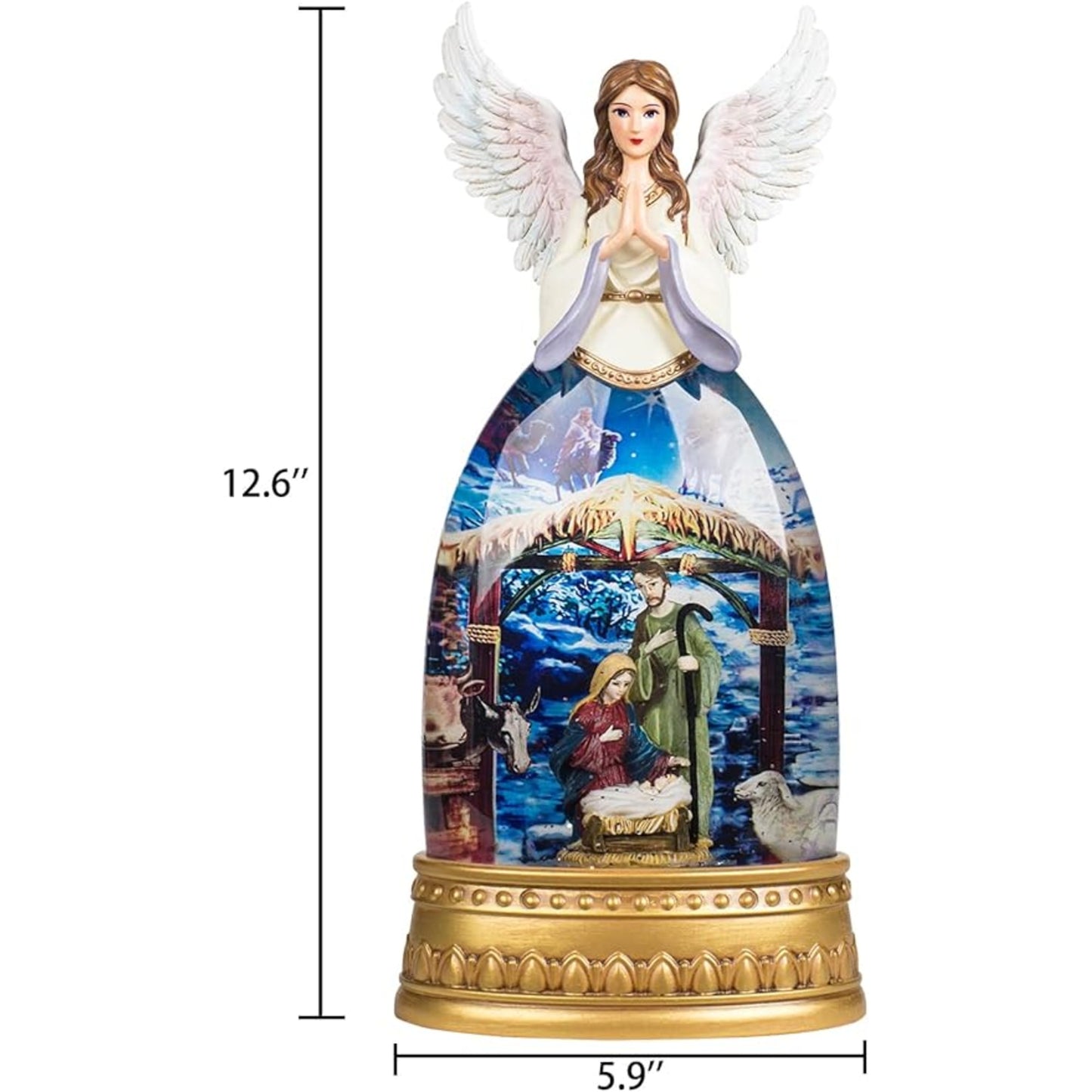 Christmas Snow Globe with Music, Interior Christmas Decorations, Nativity