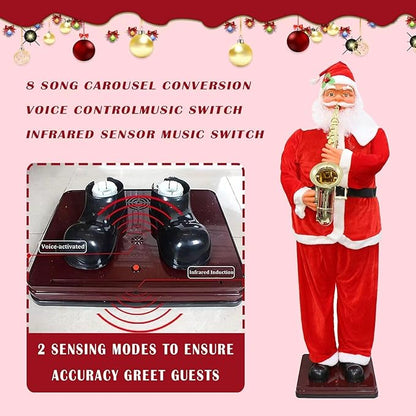 Animated Saxophone Santa – Dancing & Musical Christmas Display
