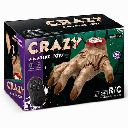 Halloween Remote Control Crawling Hand with Sound & Light, Red