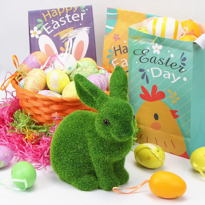 Artificial Grass Bunny Decor 18cm – Easter Rabbit Table & Garden Decoration