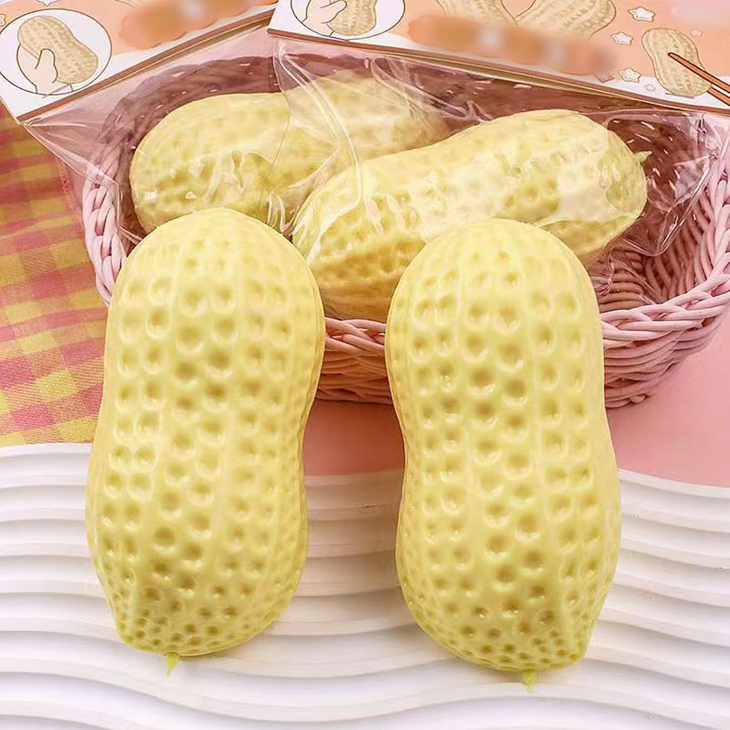 2-Pack Peanut-Shaped Squeeze Toys, Soft Stretchy Sensory Fidget Set – 11 cm