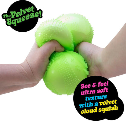 NeeDoh Fuzz Ball – Green | Soft Fuzzy Sensory Squeeze Ball