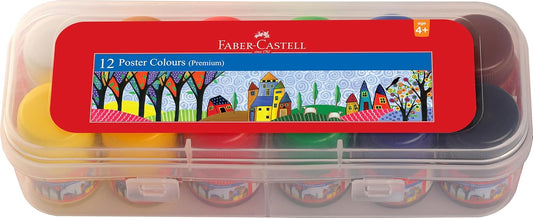 Faber-Castell Premium Poster Colours, 12Colours X10ML