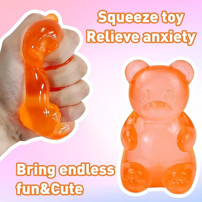 NeeDoh Gummy Bear Yellow Super Solid Squish Stress Relief Sensory Toy