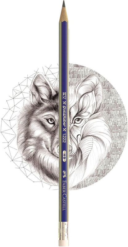 Faber‑Castell Goldfaber HB Graphite Pencils Pack of 12 with Eraser