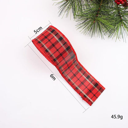 Christmas Burlap Ribbon Set – 5 Rolls