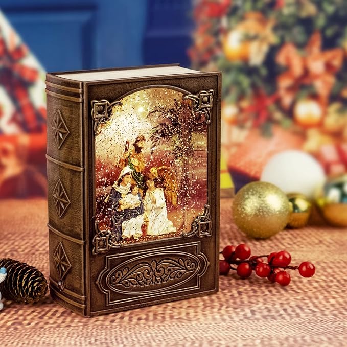 Christmas Snow Lantern, USB Powered & Battery, Holiday Decorations Gifts