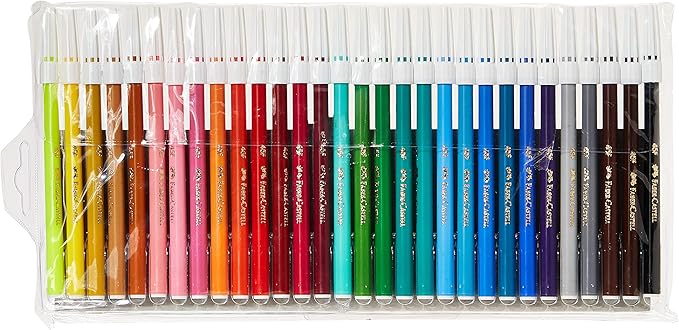 Faber‑Castell 30 Fibre‑Tip Colour Markers