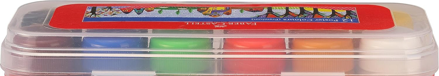 Faber-Castell Premium Poster Colours, 12Colours X10ML