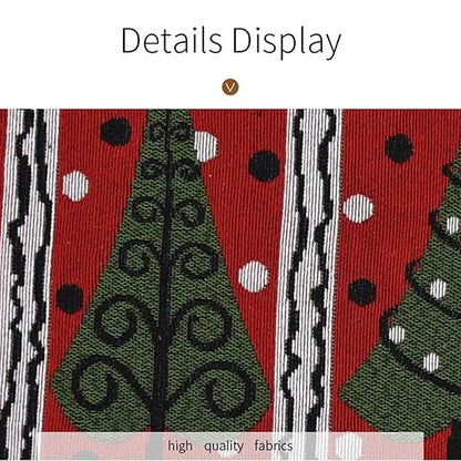 Red and Green Christmas Tree Snowflake Table Runner