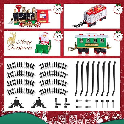 Christmas Train Set – Light-Up, Sound, Battery Operated