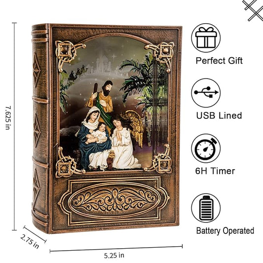 Christmas Snow Lantern, USB Powered & Battery, Holiday Decorations Gifts