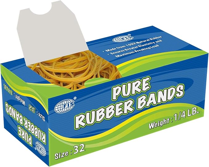 FIS Size 32 Pure Rubber Bands 1/4 LB Pack