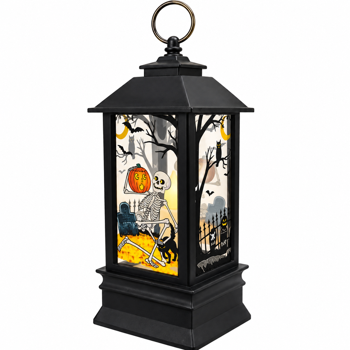 Halloween LED Skeleton Lantern, Battery Operated, 20x8CM
