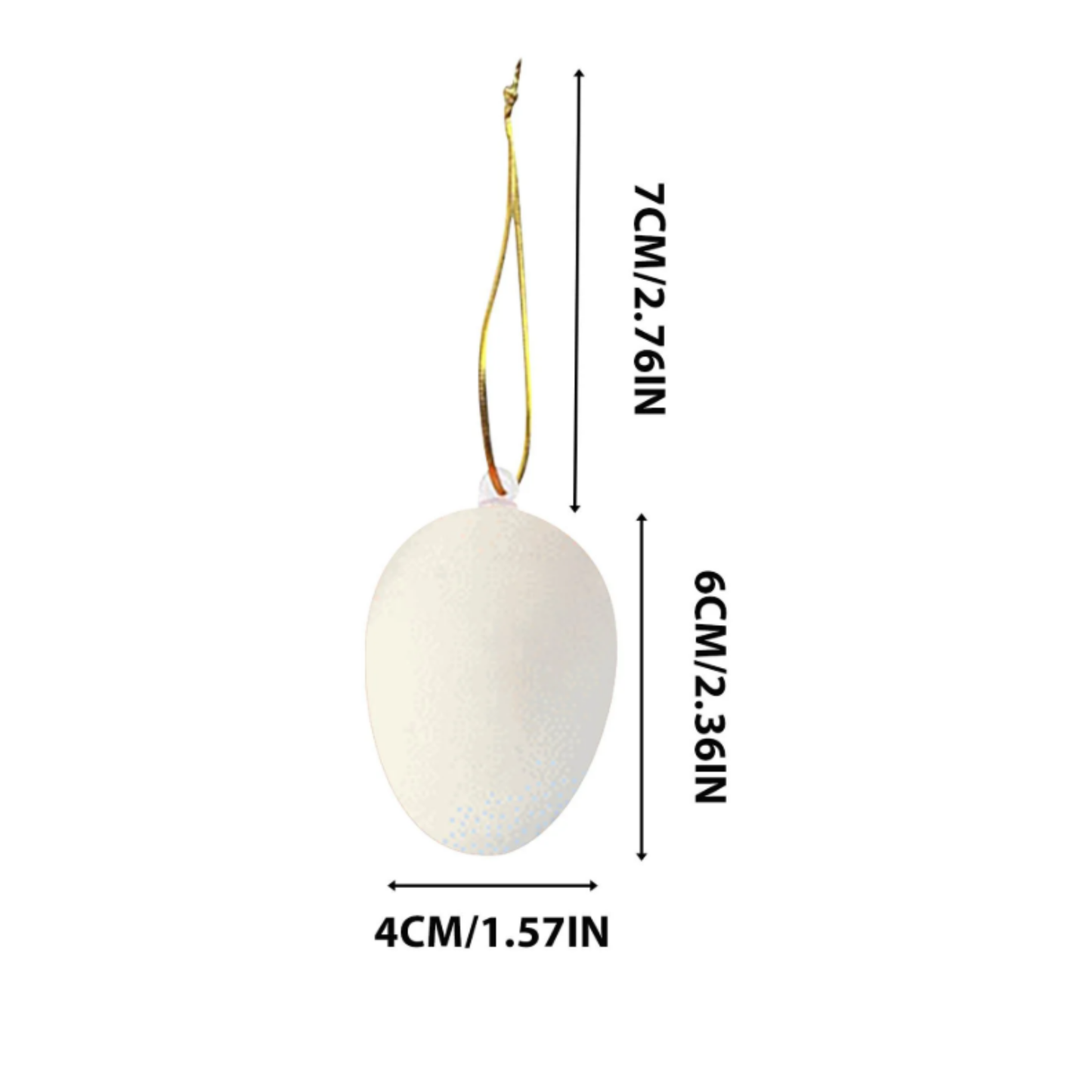 DIY Easter Hanging Eggs – Pack of 10 White Craft Eggs (6cm)