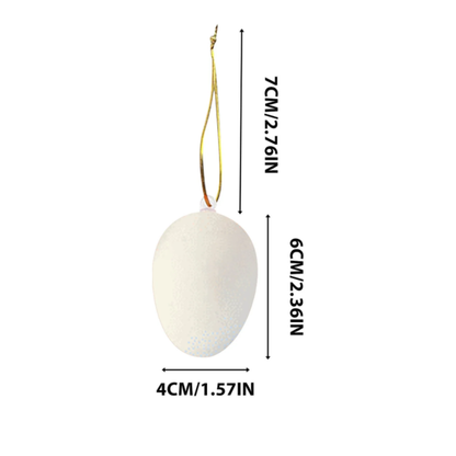 DIY Easter Hanging Eggs – Pack of 10 White Craft Eggs (6cm)