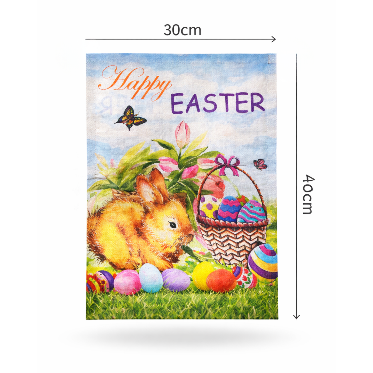 Happy Easter Bunny Table Placemat 30x40cm – Spring Dining & Party Decor