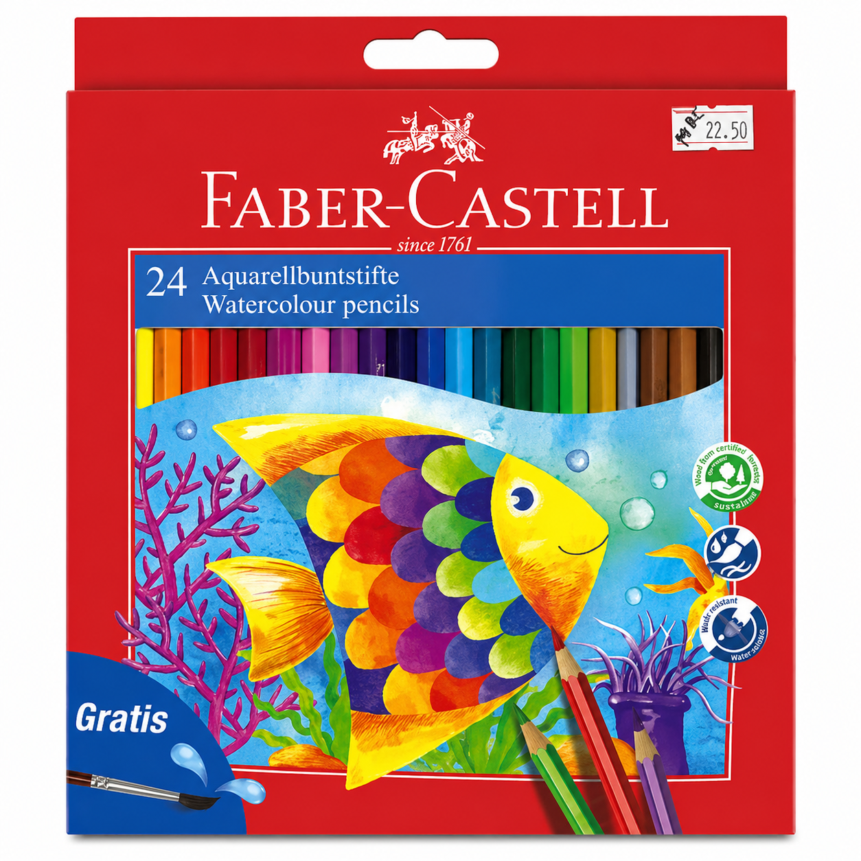 Faber-Castell 24 Watercolour Pencils – Fish Edition