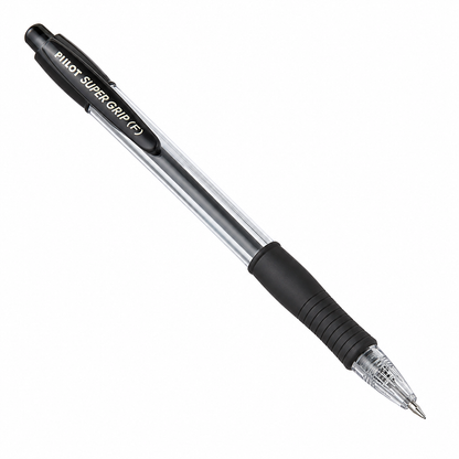 Pilot Super Grip Ball Point Pen 0.7 mm – Black Blue Red Green, Single or Box of 12