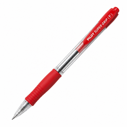 Pilot Super Grip Ball Point Pen 0.7 mm – Black Blue Red Green, Single or Box of 12