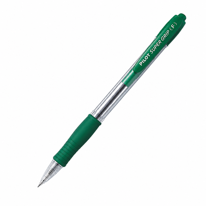 Pilot Super Grip Ball Point Pen 0.7 mm – Black Blue Red Green, Single or Box of 12