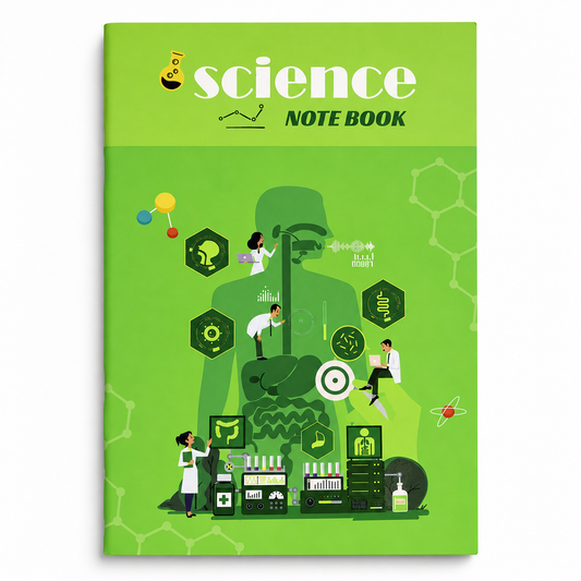 SBAC A4 Science Notebook – 100 Sheets, Science-Themed Exercise Book for School