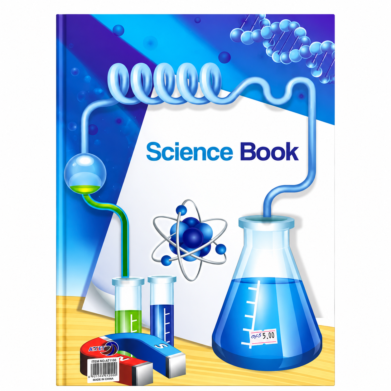 Science Book – Spiral Notebook for School Science Notes & Study