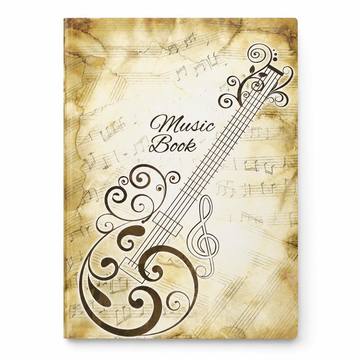 A4 Music Book – Student Music Exercise Notebook with Staff-Themed Cover