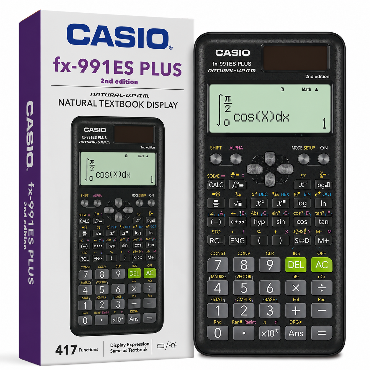 Casio fx-991ES PLUS 2nd Edition Scientific Calculator – Natural Textbook Display, 417 Functions