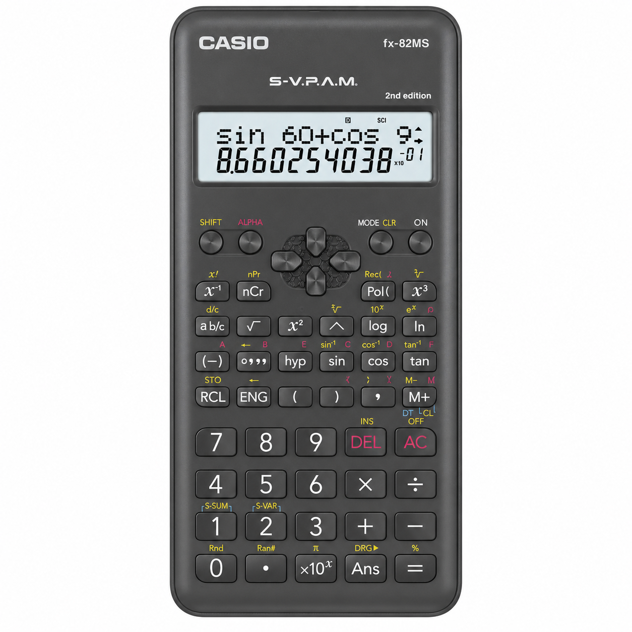 Casio fx-82MS 2nd Edition Scientific Calculator – 2-Line Display, 240 Functions