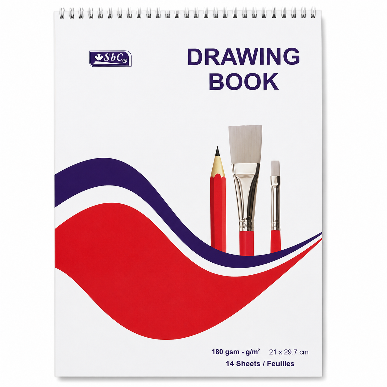 SBC A4 Drawing Book – 180gsm White Drawing Paper, 14 Sheets