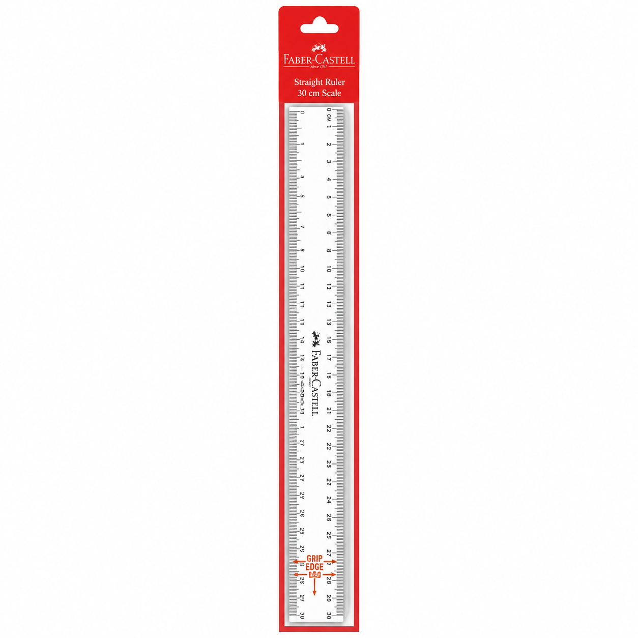 Faber-Castell Straight Ruler – 30 cm Transparent Scale for School, Office & Drawing