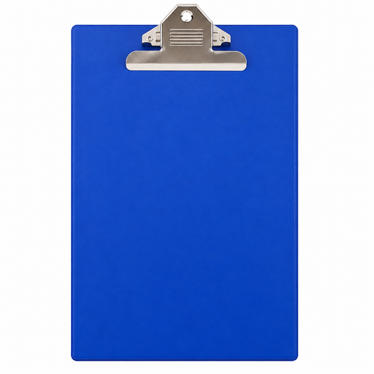 A4 Clipboard with Metal Clip – Blue Writing Board for Office, School & Documents