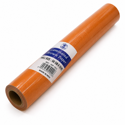 Laminated Brown Paper Roll – 50 cm × 10 m, Protective Covering & Craft Paper