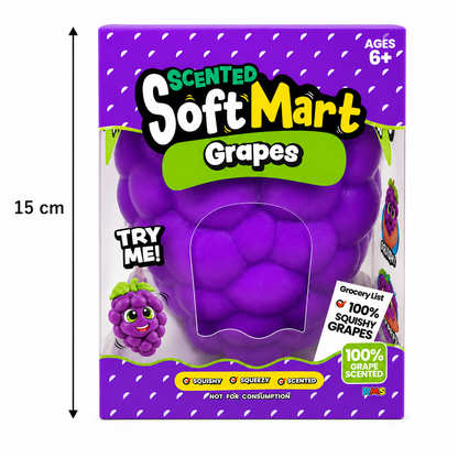 Grape Scented Soft Squishy Sensory Toy – Giant Grape Design, 15 cm