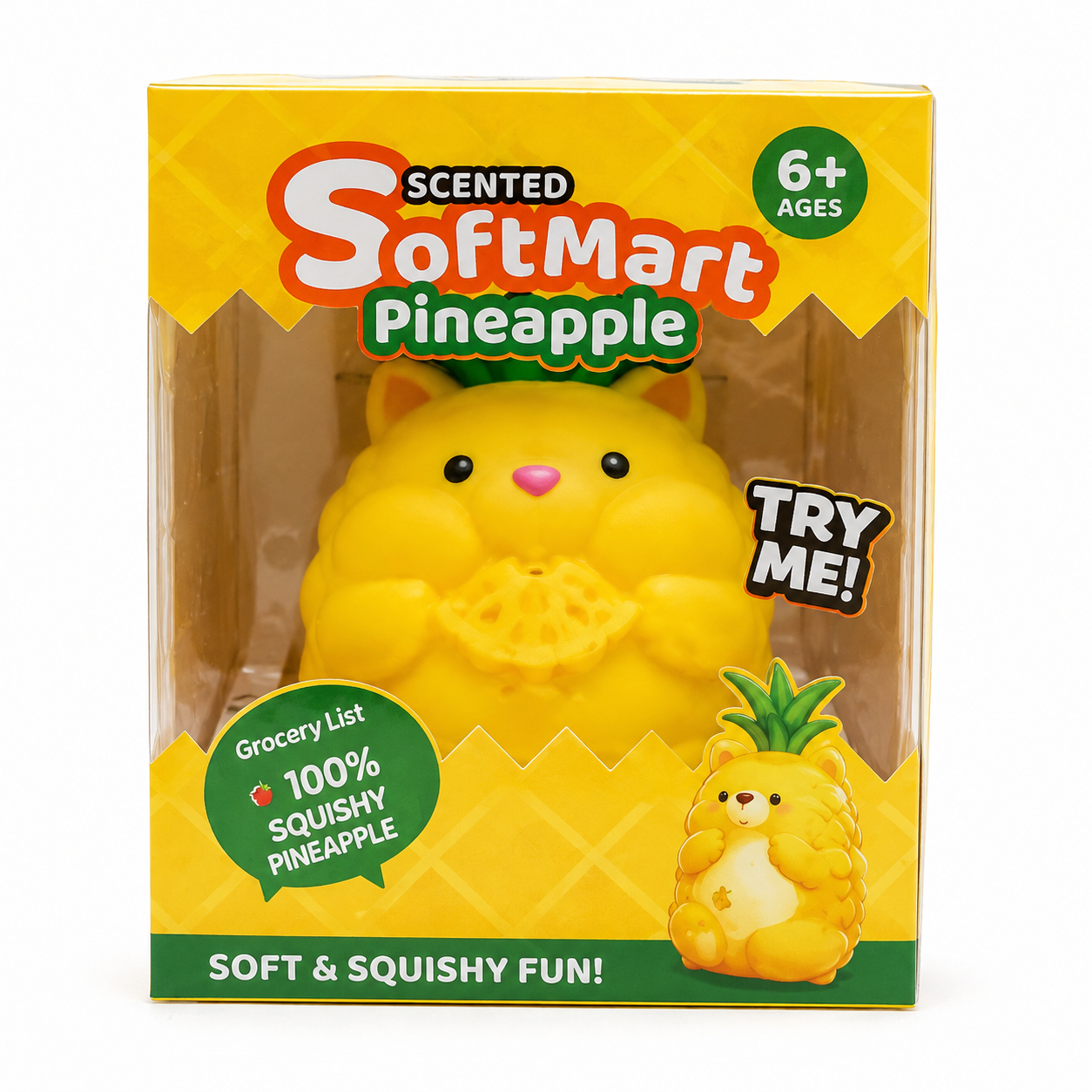 Pineapple Scented Soft Squishy Sensory Toy – Cute Character, 15 cm