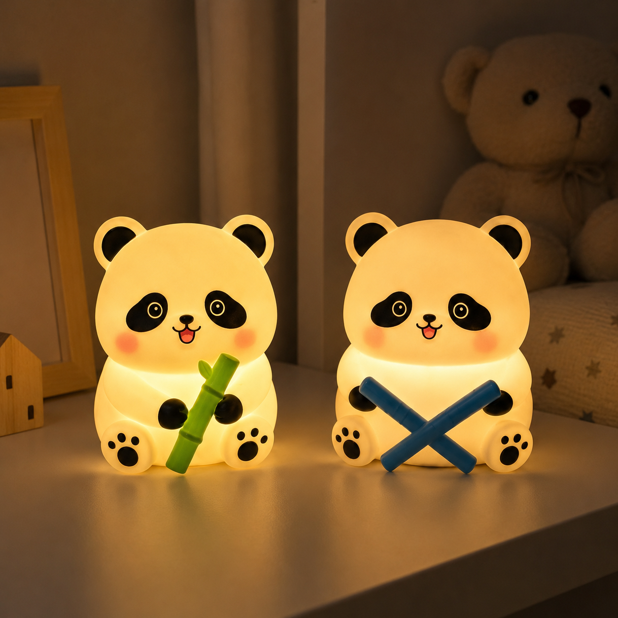 Cute Animal Silicone Night Light – Rechargeable Squishy LED Lamp, 8 Designs