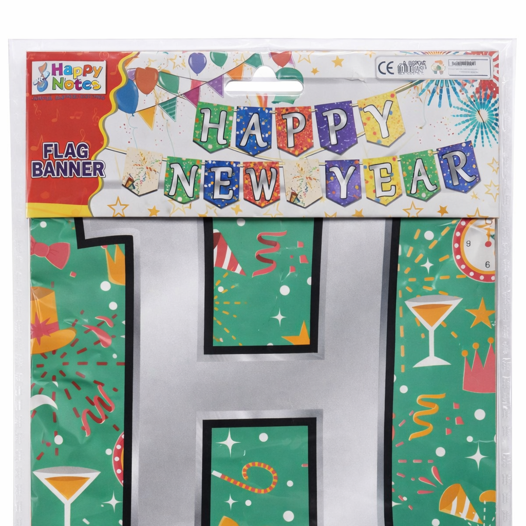 Happy New Year Flag Banner Decoration Set OF 2