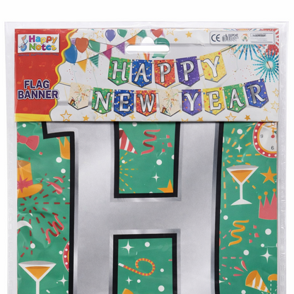 Happy New Year Flag Banner Decoration Set OF 2