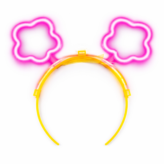 Neon Glow Headband – Flower Style Light Sticks (2 Pack)