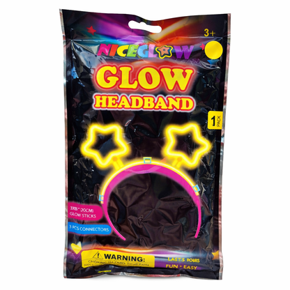 Glow Star Headband – Neon Glow Party Headband (Pack of 2)
