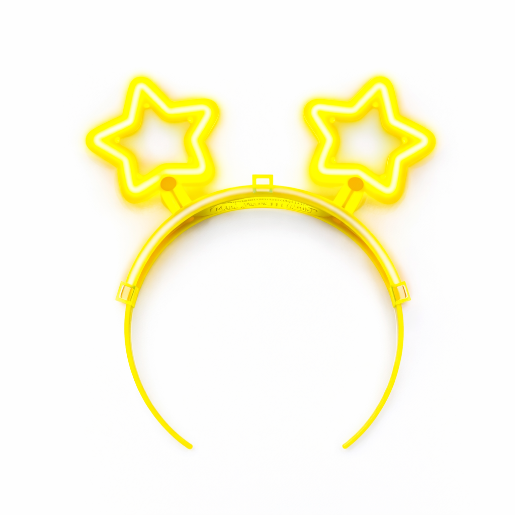 Glow Star Headband – Neon Glow Party Headband (Pack of 2)