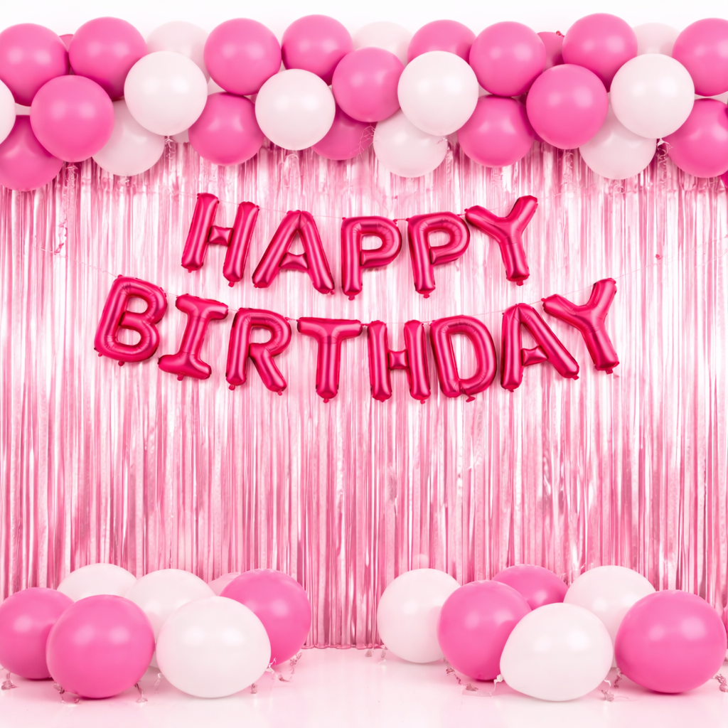 Happy Birthday Decoration Kit – Pink